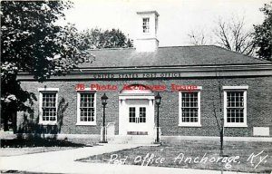 KY, Anchorage, Kentucky, RPPC, Post Office Building, Entrance View, Photo