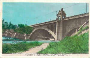 Canada Center Street bridge Calgary Alberta Vintage RPPC 03.55