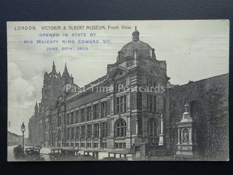 VICTORIA & ALBERT MUSEUM Opening Ceremony Souvenir 26th June 1909 Postcard