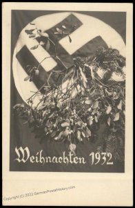 3rd Reich Austria Germany NSDAP Party Christmas Propaganda Card 83818