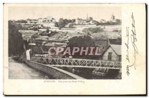 Old Postcard Avallon taking view of Gour Vallon