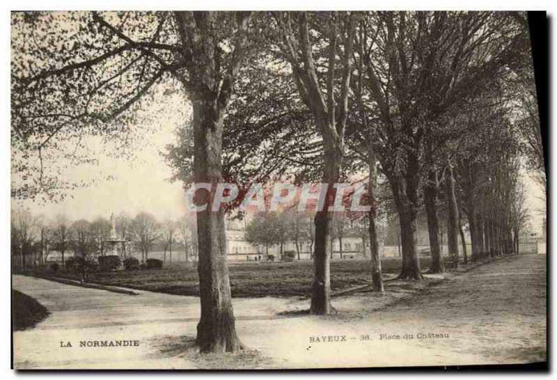 Old Postcard Bayeux The Chateau Square