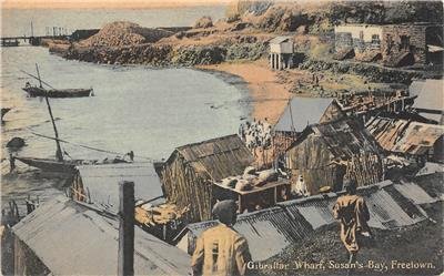 Gibraltar Wharf Susan's Bay Freetown Sierra Leone Africa c1910s Vintage Postcard 