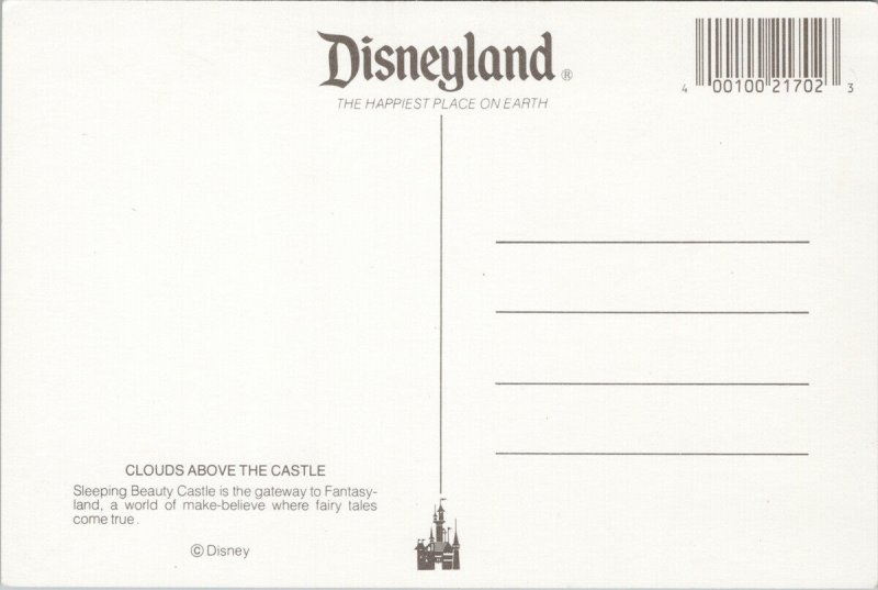 Disneyland CA Sleeping Beauty Castle Disney Vintage UNUSED Postcard F44