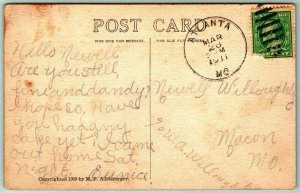 Motto Man Worth While is Man Who Can Smile When All Goes Wrong DB Postcard H5