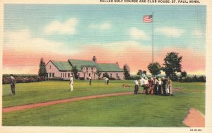 St. Paul MN-Minnesota, Keller Golf Course & Clubhouse Grounds, Vintage Postcard