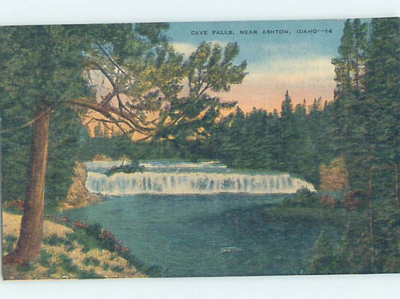 PreChrome WATERFALL SCENE Ashton Idaho ID AG4313 United States