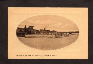 QC Port of St Jean J D Coal Dock St John Quebec Canada Carte Postale Postcard
