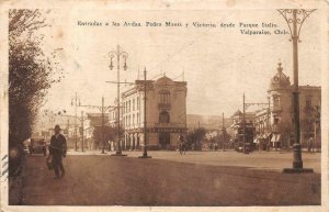 PEDRO MONTT VICOTIA AVENUE VALPARAISO CHILE TO USA STAMP POSTCARD 1911