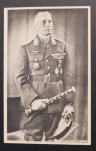 Mint Germany RPPC Postcard Wehrmacht Field Marshall Erwin Rommel w/baton 