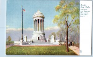 Greater New York Postcard Soldiers and Sailors Monument c1910 Oilette Tuck Art