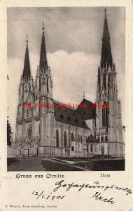 Czech Republic, Olmutz, Olomouc, RPPC, Dom Building, 1901 PM, J Werner Photo