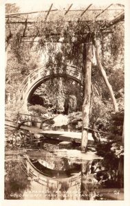 Postcard Real Photo Japanese Tea Garden Golden Gate Park San Francisco CA RPPC