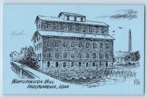 Independence Iowa IA Postcard Wapsipinicon Mill Exterior c1940 Vintage Antique