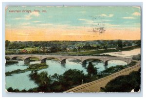 Vintage Great Bridge, Peru, IND. Original Vintage Postcard P26E