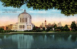 California Oakland Alameda County Court House and Lake Merritt