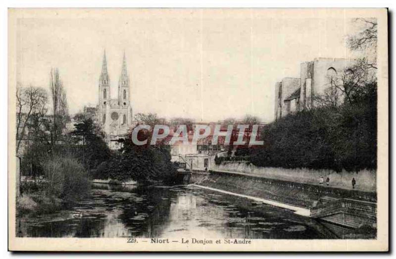 Niort Postcard The Old Dungeon and St Andre