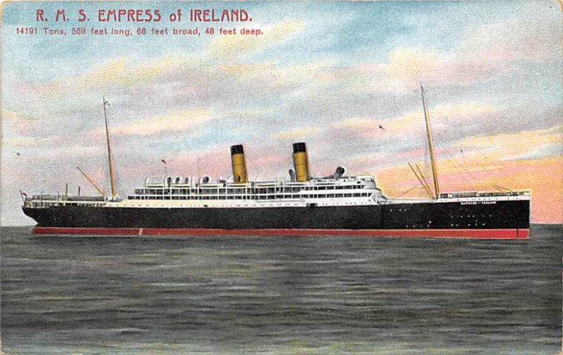 RMS Empress of Ireland Canadian Pacific Steamship Co Ship Unused 
