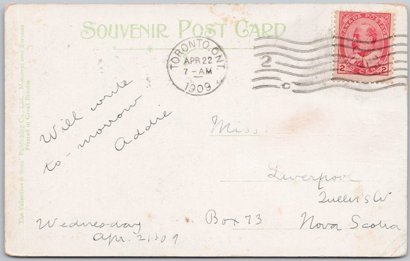 Vintage Colton's Falls Mattawa Ontario Canada 1909 Lithograph Postcard H81