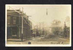 RPPC CARLINVILLE ILLINOIS 1912 ICE STORM DOWNTOWN REAL PHOTO POSTCARD