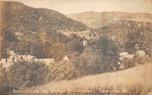 RPPC ENCIRCLED BY GREEN MOUNTAINS JAMAICA VERMONT REAL PHOTO POSTCARD 1922