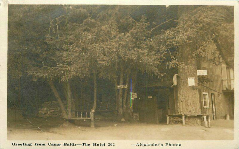 1914 Camp Baldy California Hotel Alexander RPPC Photo Postcard 