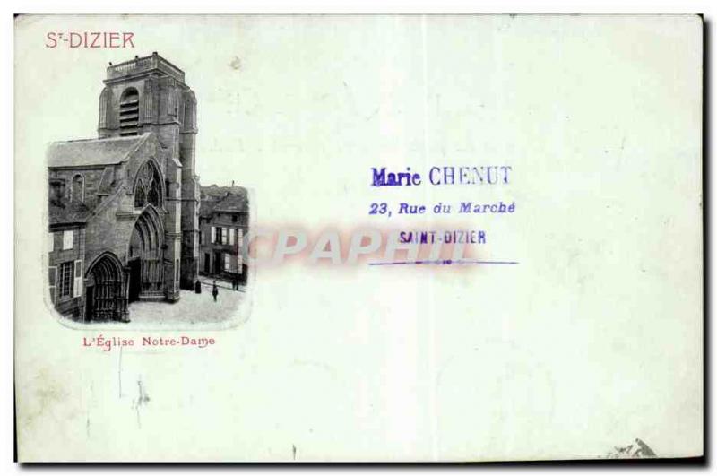 Postcard Old St Dizier Notre Dame Church