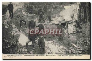 Old Postcard Army Bombing of Bergues May Jun 1915 The Delegher Wine Stores