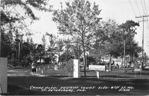 Gandy's Blvd Tourist Court St Petersburg Florida 1940s Photo Postcard 20-2922