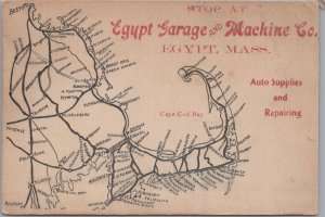 Postcard Stop at Egypt Garage + Machine Co Egypt MA Auto Supplies
