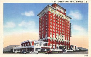 Asheville North Carolina 1940s Postcard Battery Park Hotel