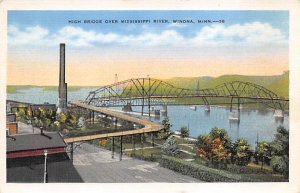 High Bridge over Mississippi River  - Winona, Minnesota MN  