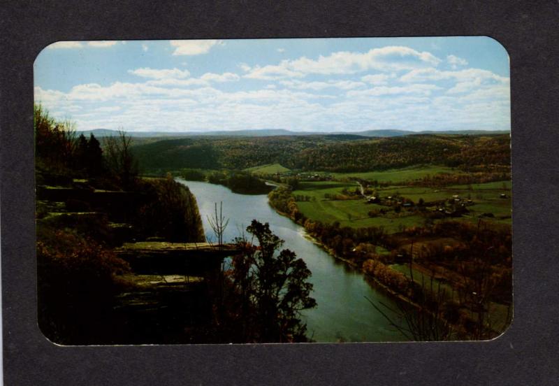 PA Wyallusing Rocks Susquehanna River Penn Pennsylvania Postcard Indian Lookout