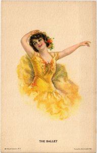 PC ARTIST SIGNED, ALICE LUELLA FIDLER, THE BALLET, Vintage Postcard (b45075)