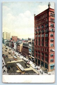 Rochester New York Postcard South Side Main Street East From Four Corners 1917