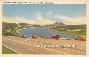 Lookout Point along Cape Cod Canal - Massachusetts MA Postcard