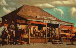 Vintage Postcard Judge Roy Bean Museum Law Of The Pecos Langtry Texas TX