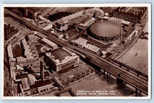 London Postcard Festival of Britain South Bank Exhibition c1940's RPPC Photo