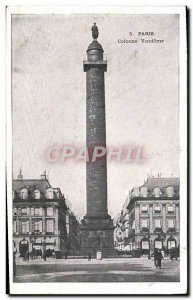 Old Postcard Paris Vendome Column