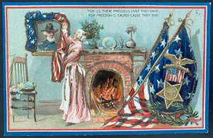 Mint USA Picture Postcard Civil War For Us Their Precious Life They Gave