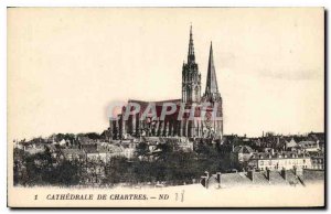 Postcard Old Cathedral of Chartres ND