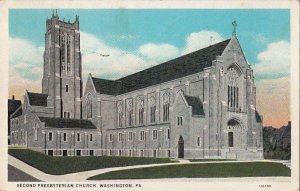 Postcard Second Presbyterian Church Washington PA