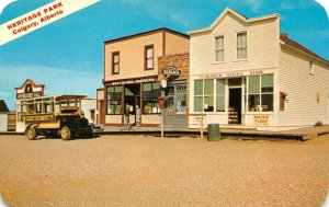 Calgary, Alberta Canada HERITAGE PARK Village Street Scene & Bus CHROME Postcard