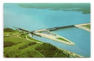 Aerial View Kentucky Dam Gilbertsville KY UNP Chrome Postcard N5