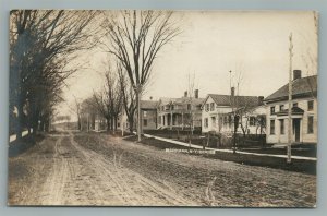 MERIDIAN NY STREET SCENE ANTIQUE REAL PHOTO POSTCARD RPPC
