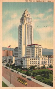Vintage Postcard 1940's The Los Angeles City Hall Government Office Building CA