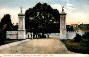 Early 1900s Postcard Entrance to National Military Home Dayton Ohio Unposted D24