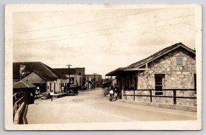 Mexico Villa Acuna Coah View of First Main Street RPPC c1920s Postcard K22