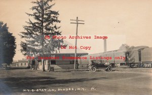 Depot, New York, Dundee, RPPC, New York Central Railroad Train Station