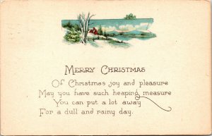 VINTAGE POSTCARD MERRY CHRISTMAS GREETINGS MAILED ROCHESTER NEW HAMPSHIRE 1922